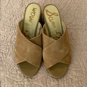 Sam Edelman cross strap slides